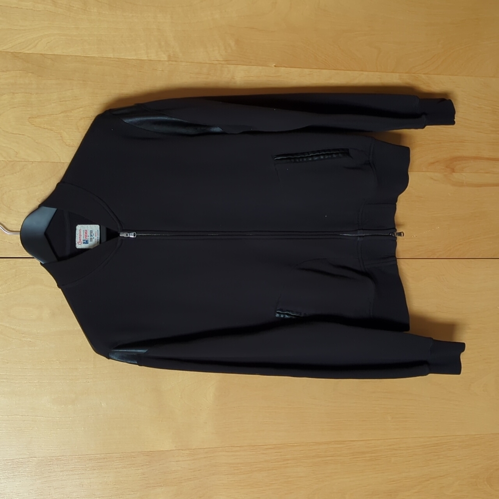 Todd Snyder Varsity sweatshirt jacket, Black, Size Small